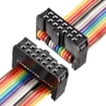 thumbnail image 5 of Cable de cinta plana arcoíris IDC 14P con conector D-type FC/FC, paso de 2.54mm, longitud de 1m, 5 of 5