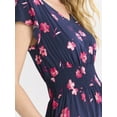 thumbnail image 3 of Time and Tru Women's and Women's Plus Smocked Waist Midi Dress, Sizes XS-4X, 3 of 4