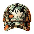 thumbnail image 3 of Halloween Print Baseball Cap Adjustable Snapback for Men Women Curved Brim Classic Casual Daily Hat, 3 of 6