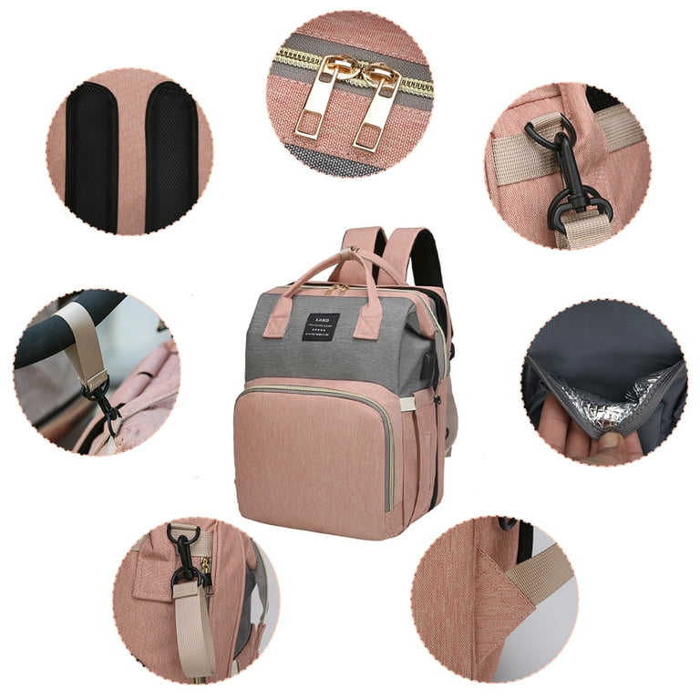 Diaper Bag Backpack, Tntants 6 in 1 Large Diaper Baby Bag with Changing  Station for Boys Girl, Waterproof Baby Diaper Bags for Travel with  Insulated