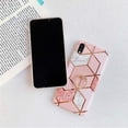 thumbnail image 3 of Case Compatible with iPhone XR Case 6.1 inch Marble Case Cute Fashion for Women Girls with 360 Degree Rotating Ring Kickstand Soft TPU Shockproof Cover Rhombic Marble, 3 of 14