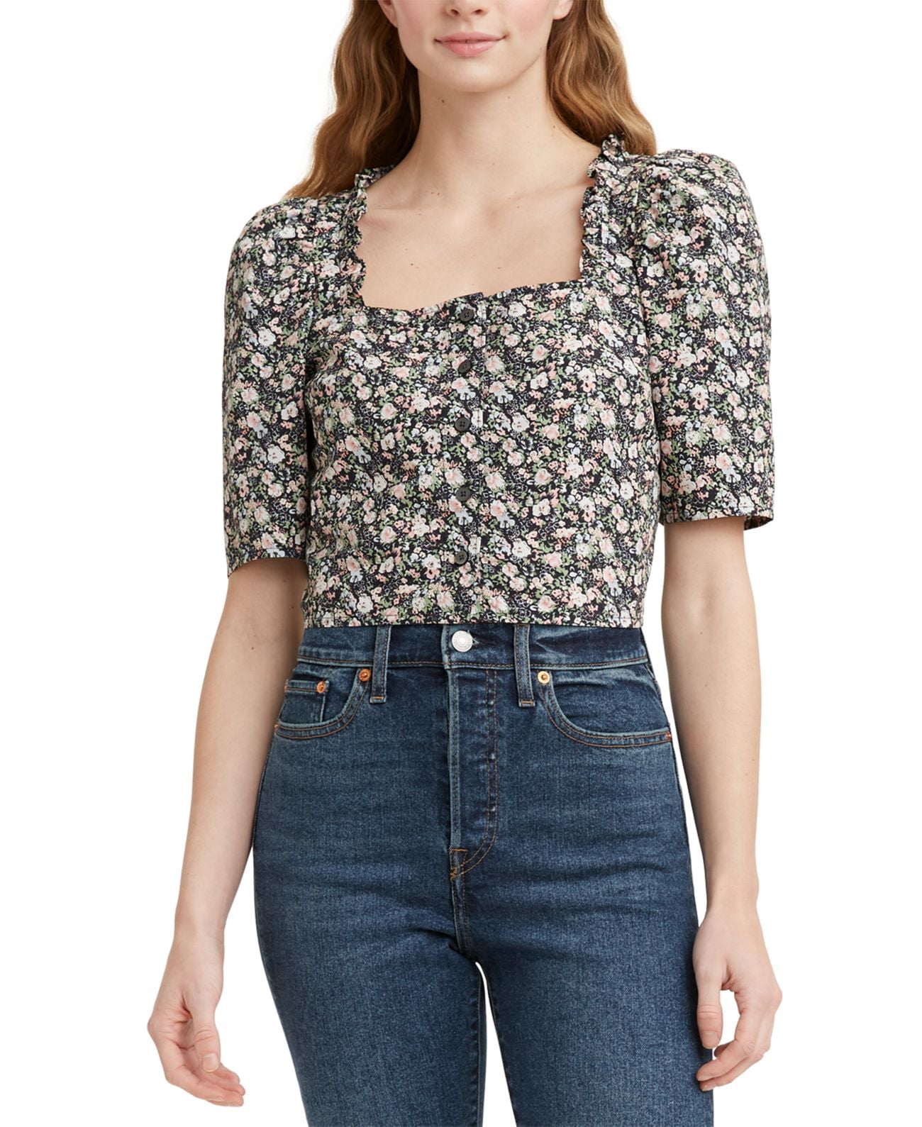 Levi's Blouse à Manches Courtes Joella pour Femmes, Grande Taille, Assortie