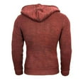 thumbnail image 3 of Herrnalise Men's Jacket Long Sleeve Hoodies Fashion Fall Winter Sweater Loose Large Size Mixed Color Sweater Hooded Pullover SweaterRed, 3 of 3
