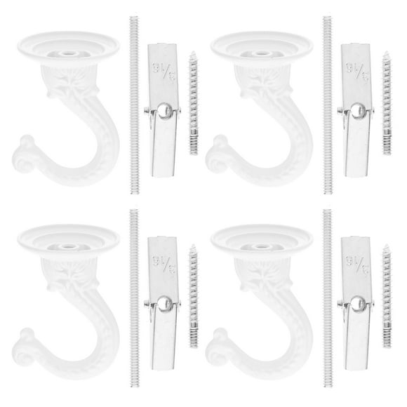FRCOLOR Ceiling Swag Hook 4 Sets Ceiling Hook Swag Hook Plant Hanging Ceiling Hanger Hook for Home Office,2.36"X1.38"X1.38"