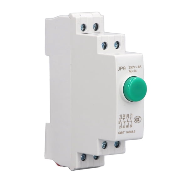 Interruptor de Botón Push Din Rail, Botón Push Din Rail de Ahorro de Espacio Fácil de Instalar AC230V Para Arrancador Magnético