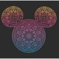 thumbnail image 2 of Women's Mickey & Friends Colorful Mandala Mickey Mouse Logo  Graphic Tee Black Large, 2 of 4