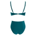 thumbnail image 4 of Women Two Piece Swimsuits High Waisted Bikini Set Tummy Control Bathing Suits Knot Twist Swimwear Green S, 4 of 4