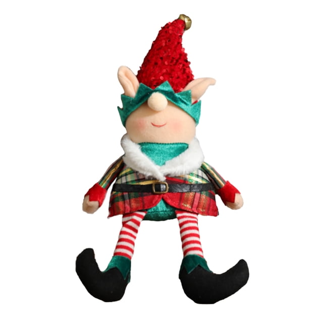 Matsuzay Muñeca bonita de Navidad, decoración de mesa, juguetes, recuerdo de fiesta, adorno para ventana de casa, mesita de noche, dormitorio, oficina, Kits de decoración para fiestas Rojo Matsuzay HA069084-02