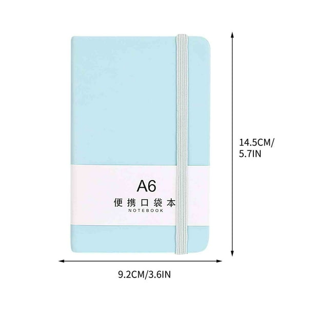 Cuadernos de Oficina para el Trabajo A6 Cuaderno Horizontal Mano Grueso Cuaderno, Cubierta de Cuero Duro Portátil para Aprender Notas de Inspiración con la Tabla de Contenidos Números de Página