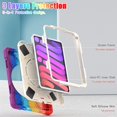 thumbnail image 3 of iPad Mini 6 Case 6th Generation 360°Rotatable Stand with Shoulder Strap Handle Pencil Holder Heavy Duty Shockproof Silicone Protective Case for iPad mini6 2021, 3 of 8