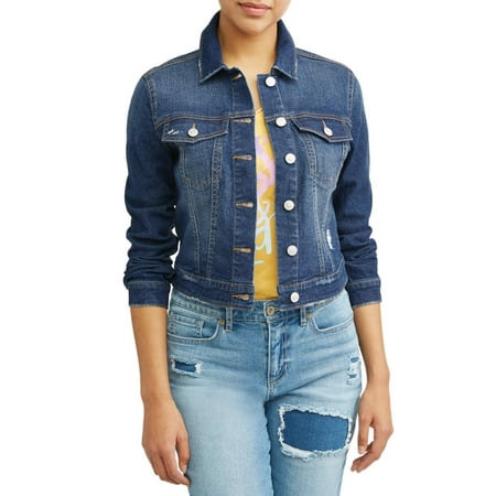 Wash Denim Jean Jacket Sofia Jeans By Sofia Vergara Marianella Soft Stretch Washed Denim Jacket Women's (Medium Indigo Wash) ()