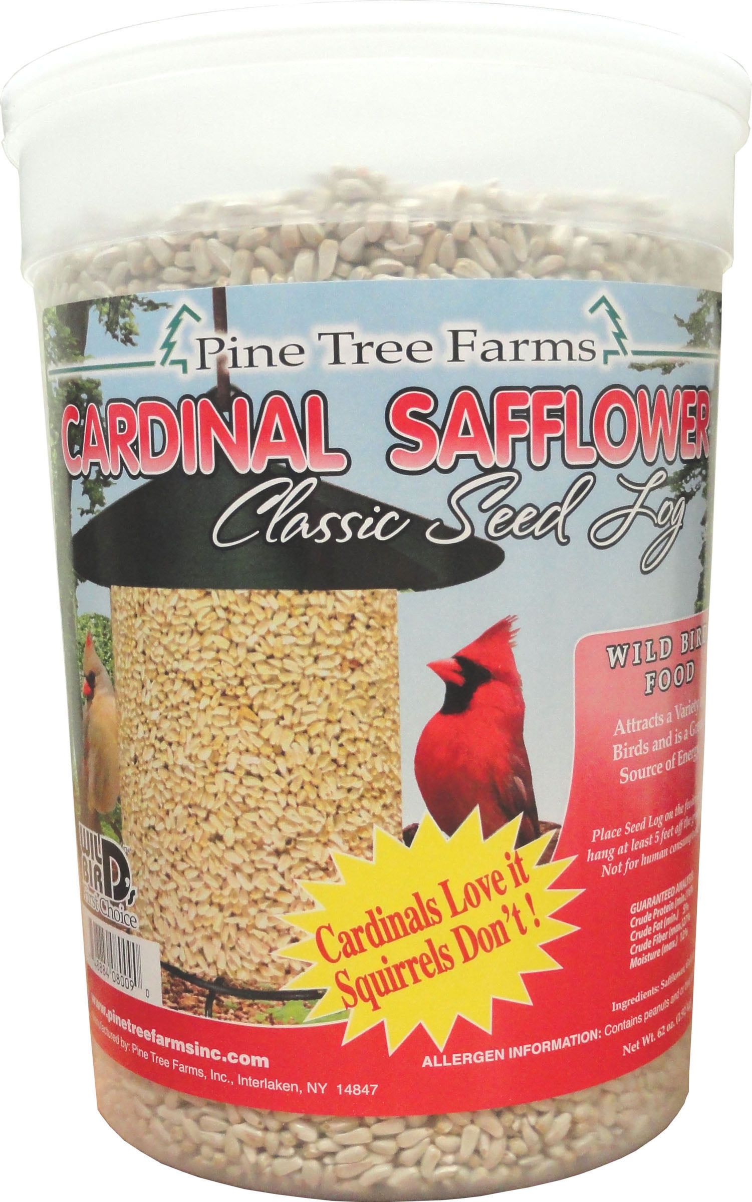 SAFFLOWER SEED LOG 62OZ 6