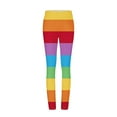 thumbnail image 4 of TFEOQRY Women's Yoga Pants Rainbow Printed Full Length Pants Medium Waist Trousers Multicolor, 4 of 4
