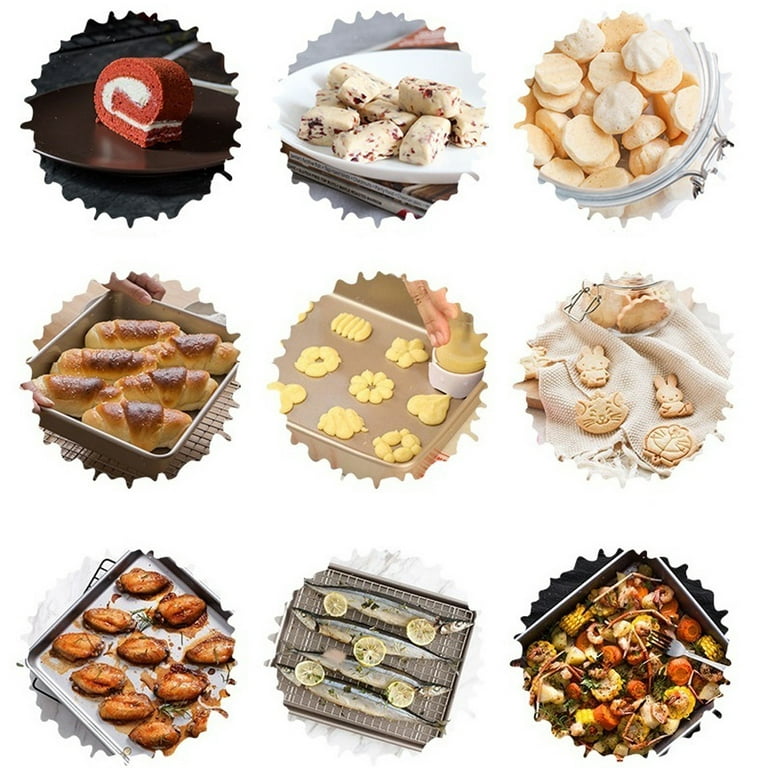 Deep Baking Pans Sets Nonstick,baking Sheets For Oven,bakeware Rectangular Cake  Pan Set,gold
