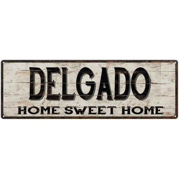 DELGADO Rustic Home Sweet Home Sign Gift 6x18 Metal Decor 106180084282
