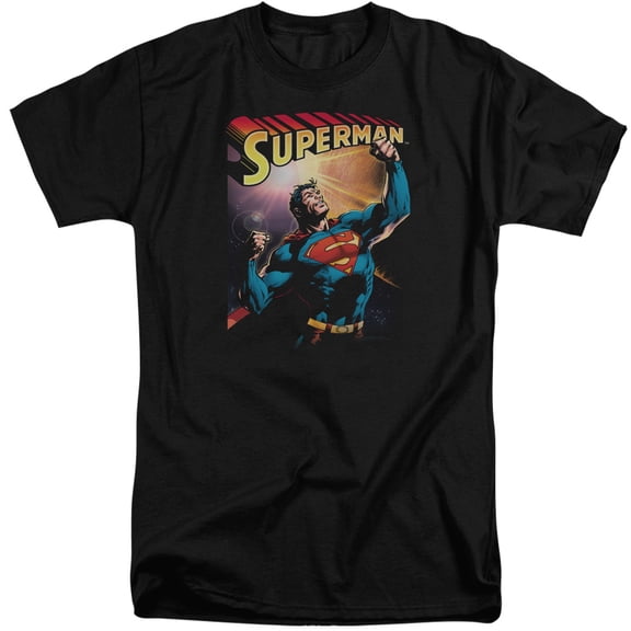 Superman Victory Adult Tall T-Shirt Black