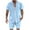 Sky Blue, variant on cllios Men's 2 Pieces Outfits Summer Beach Set Short Sleeve Button Down Flower Lace Shirt and Short Sets Vacatiob Sets for Men