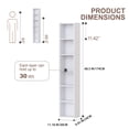 thumbnail image 3 of ALISENED 6 Cube Tall Skinny Bookcase, Narrow Organizer Shelf, Wood Corner Bookshelf, Storage Shelves, 3 of 7