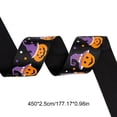 thumbnail image 4 of Qocolcyl 1x 177in Halloween Black Printed Polyester Ribbon DIY Craft Kit, Beginner Friendly Pumpkin Witch Bat Grosgrain Ribbon, Indoor Outdoor Wreath Bow Gift Wrap Holiday Party Decor Supply, 4 of 7