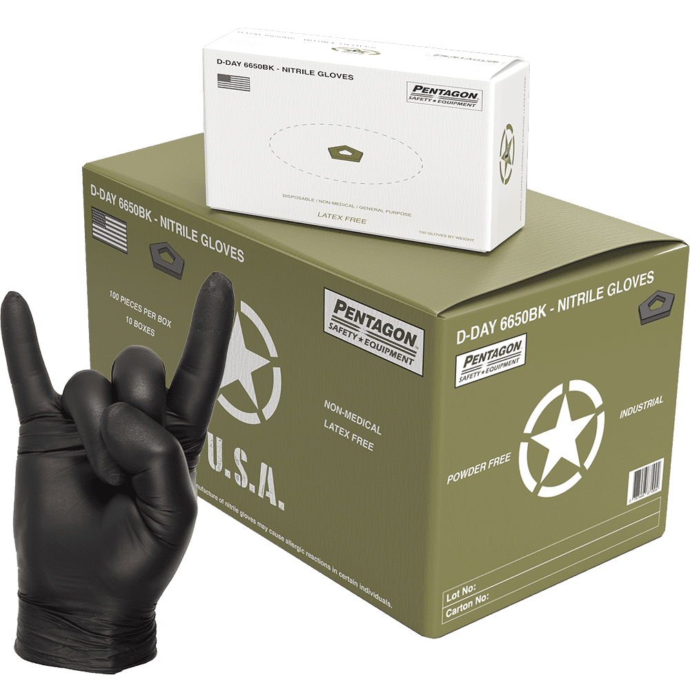 DDay Industrial Nitrile Gloves, Powder Free, Latex Free, 6 Mils