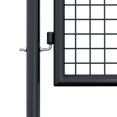 thumbnail image 3 of vidaXL Wire Mesh Fence Gate, Steel, Easy In-Ground Installation, Lockable, 3.28ft W x 6.56ft H Gray, 3 of 4