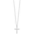 thumbnail image 2 of Diamond Fascination  Diamond Mystique Sterling Silver Platinum-plated Diamond Cross 18 Inch Necklace, 2 of 3