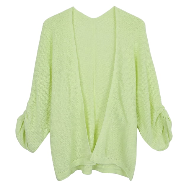 Cardigan para Mujer Sunnimix Suéter De Punto Drapeado Con Frente Abierto M Verde