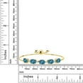thumbnail image 3 of Gem Stone King 18K Yellow Gold Plated Silver London Blue Topaz and White Topaz Tennis Bracelet for Women (7.84 Cttw, Gemstone Birthstone, Fully Adjustable up to 9 inch), 3 of 5