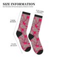 Crew Socks for Women Men Athletic Leafy Paisley Red Soft Comfort