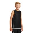 thumbnail image 4 of Sport-Tek Mesh Reversible Sleeveless Tee (YT555) Black, S, 4 of 6