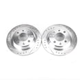 thumbnail image 2 of Power Stop Rear Pair of Drilled and Slotted Brake Rotors EBR232XPR, 2 of 4
