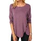 thumbnail image 1 of Sexy Dance Camiseta con dobladillo Irregular para mujer, camiseta elegante, jersey de trabajo suelto para mujer, 1 of 2