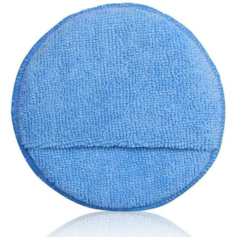 10 Pcs Car Wax Applicator Pads Kit 5 inch Microfiber Sponge Applicators  Soft Foam Waxing Pads (Blue)