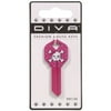 Diva Pink Skull House Key #66, KW1