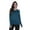 Carribean Blue Underscrub, variant on Just Love Womens Underscrub Silky Long Sleeve T-Shirt Plain Undershirt Tee (Carribean Blue Underscrub, Large)