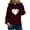 Wine, variant on Gerichy Long Sleeve Tops for Women Hoodie Teen Girls Hoodie Butterfly Print Sweatshirts Tie Dye Hooded Pullover Juniors Long Sleeve Tops School Hooded For Womens