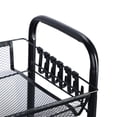 thumbnail image 4 of Trendix 5 Tier Stackable Metal Mesh Storage Basket Fruit Vegetable Storage Basket with 360 Degree Wheels for Kitchen, Pantry, Bathroom (Black), 4 of 8