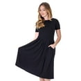 thumbnail image 6 of Midi Dress with Short Sleeves and Pocket Detail, 6 of 11