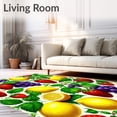 thumbnail image 2 of ODIKA 4'x6' Machine Washable Non-Slip Area Rug, Vibrant Harvest Entryway with Fruity Garden Design High Traffic Rug, Yellow, 58751, 2 of 7