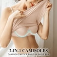 thumbnail image 4 of Bra Women's Simple Body Sculpting Adjustable Strap Top Built In Bra Tank Top, 4 of 9