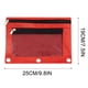 thumbnail image 2 of Estuche de 3 anillas con cremallera | Estuche transparente con dos compartimentos para útiles escolares y cosméticos | Organizador de tela de 25 x 19 cm, 2 of 2