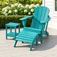 thumbnail image 7 of Folding Adirondack Ottoman HDPE Outdoor Adirondack Chair Footrest for Outside Indoor,19.7in W,Aqua, 7 of 7