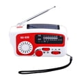 thumbnail image 3 of Radio de emergencia AM/FM Radio de manivela Radio portátil solar recargable con linterna LED Carevas Equipo de radio, 3 of 7