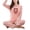 Pink3, variant on HEVIRGO Casual Women Cartoon Animal Print O Neck Top Long Pants Pajamas Sleepwear Set
