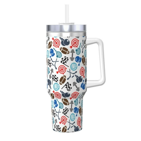 

Ocsxa Sport Items Print 40oz Stainless Steel Vacuum Insulated Tumbler Car Cup Coffee Mug with Spillproof Lid Keep Your Drink Hot or Cold on the Go