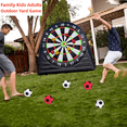 thumbnail image 4 of 10FT Tall Giant Inflatable Soccer Dart Board Games - with 450w Blower, 8 Soccer Balls - Large Kick Football Target Dartboard for Outdoor Yard Lawn Family Kids Adults, 4 of 12