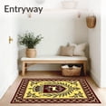 thumbnail image 3 of ODIKA 6'x9' Machine Washable Non-Slip Area Rug, Medieval Deer Crest with Interlocking Heraldic High Traffic Rug with Pad, Gold, 679473, 3 of 8