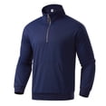 thumbnail image 5 of Men's Quarter Zip Pullover Casual Lightweight Sweatshirt with Long Sleeve Navy Blue, 5 of 6