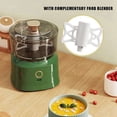 thumbnail image 1 of Mini procesador de alimentos eléctrico de 350 ml con picadora de ajo y carga USB para cebollas, carnes y especias con batidora de alimentos verde, 1 of 8
