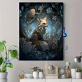 thumbnail image 4 of UXIEQU Enchanted Forest Fox Owl Rabbit Canvas Wall Art Print 15.75x11.81 Inches, 4 of 8